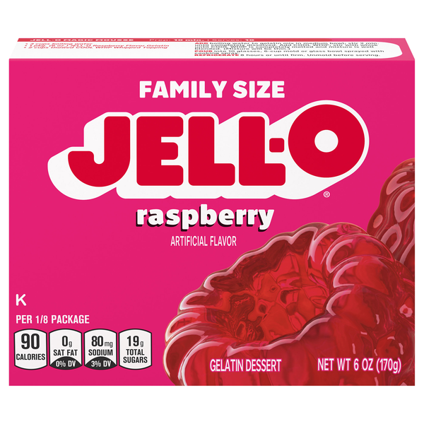 Jell-O Raspberry Flavored Gelatin Dessert Mix