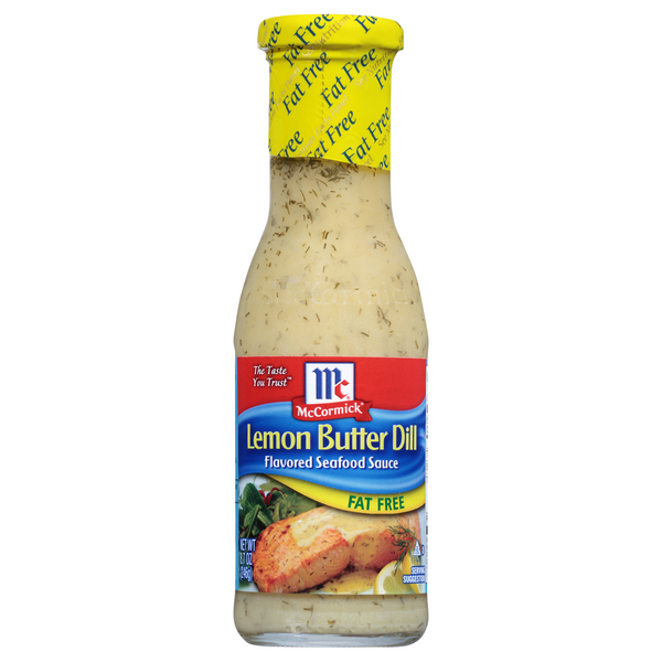 Save on McCormick Flavored Seafood Sauce Lemon Butter Dill Fat Free