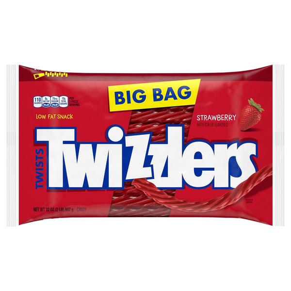 Twizzlers Twists Red Strawberry Licorice Candy Big Bag