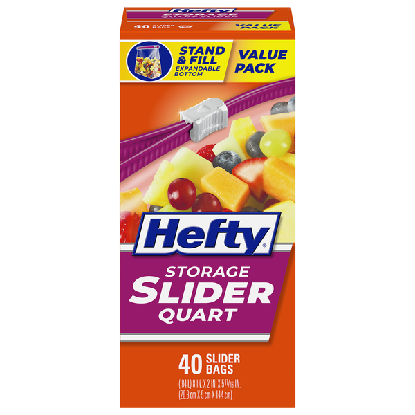 Hefty Slider Quart Storage Bags