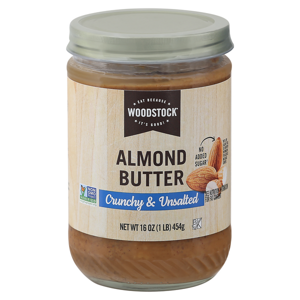 Woodstock Unsalted Crunchy Almond Butter