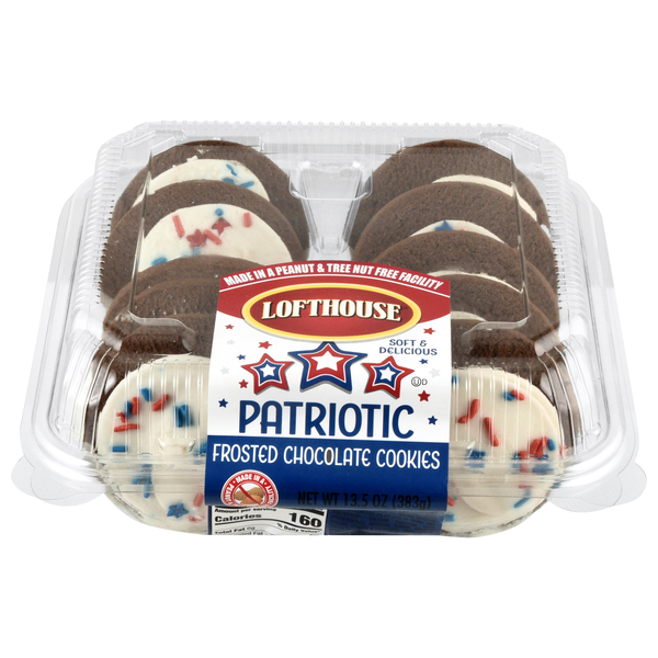 Lofthouse Patriotic Frosted Chocolate Cookies