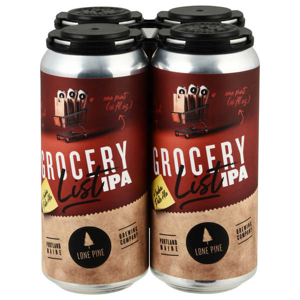 Lone Pine Grocery List IPA Beer - 4 pk