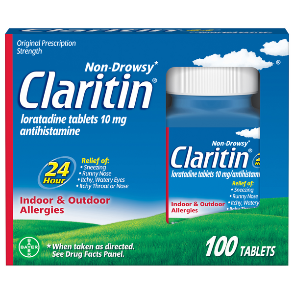 Claritin 10 mg Prescription Strength Indoor/Outdoor Allergies Tablets