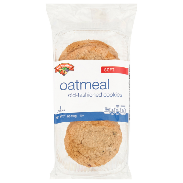 Hannaford Soft Old Fashioned Oatmeal Cookies - 8 ct