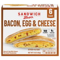 Sandwich Bros. Bacon Egg & Cheese Pita Snack Sandwiches - 6 ct Frozen