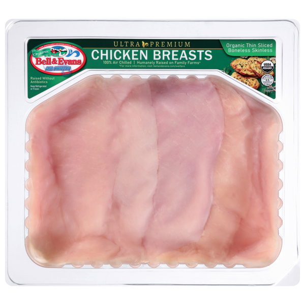 Bell & Evans Organic Free Range Boneless Split Chicken Breasts Fresh