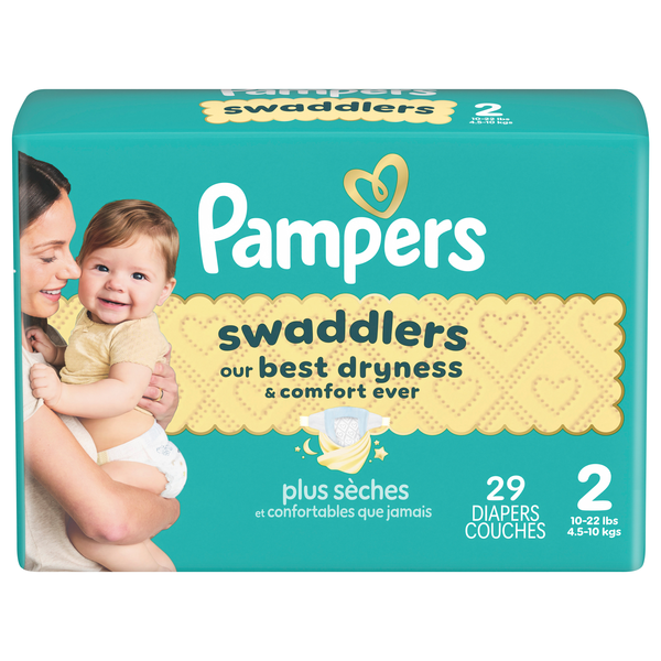 Pampers Swaddlers Size 2 Baby Diapers 12-18 lb