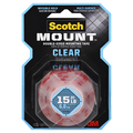 3M Scotch Mount Double-Sided Mounting Tape Clear