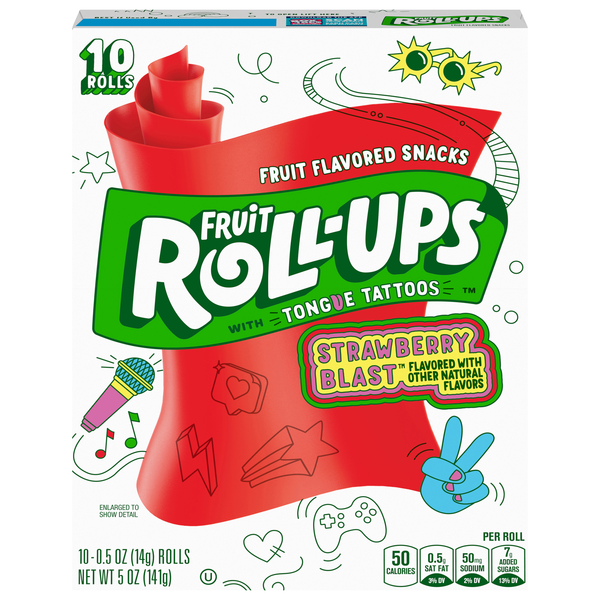 Fruit Roll-Ups Strawberry Sensation Gelatin Free - 10 ct