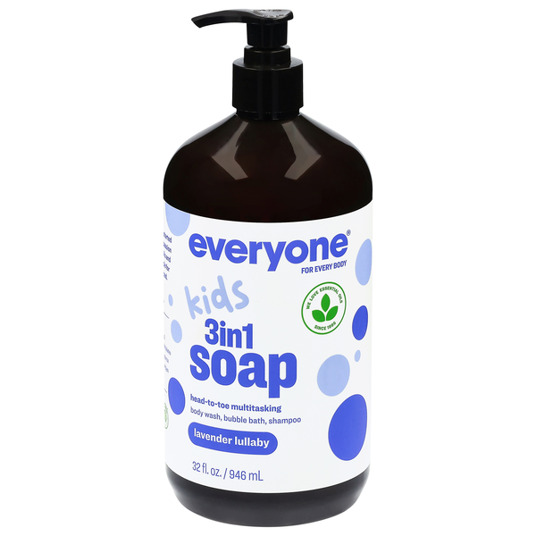 Everyone Kids Lavender Lullaby 3-in-1 Soap Body Wash Bubble Bath Shampoo