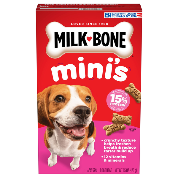 Milk-Bone Mini's Original Beef Flavor Crunchy Dog Treats