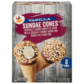 Our Brand Vanilla with Nuts Ice Cream Sundae Cones - 8 ct