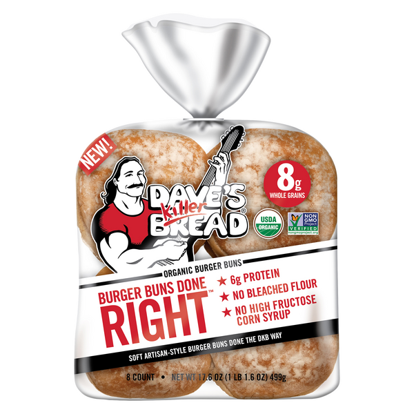 Save on Dave's Killer Bread Burger Buns Done Right Organic 8 ct Order