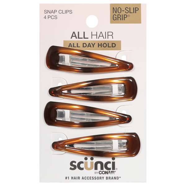 Scunci No Slip Grip Snap Clips