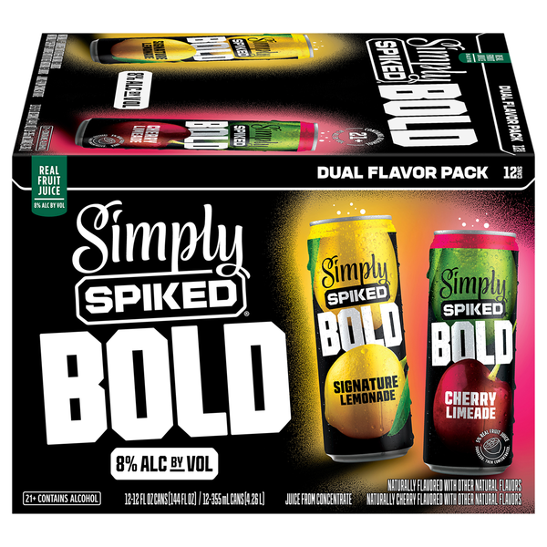 Simply Spiked Bold Signature Lemonade/Cherry Limeade Beer - 12 pk