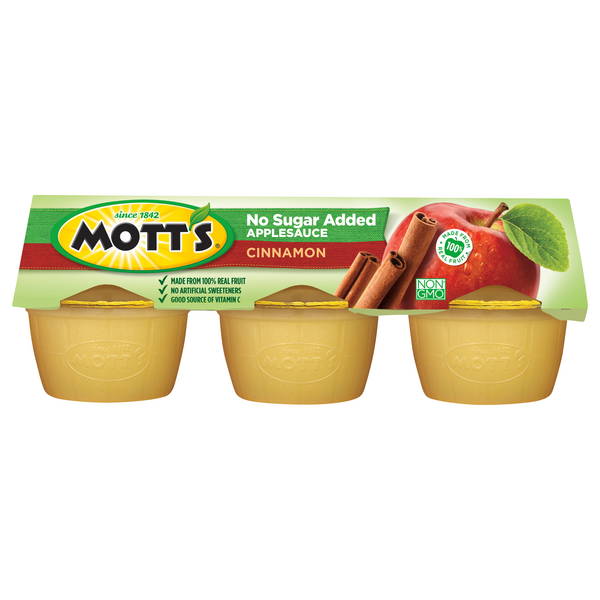 Save on Mott's Apple Sauce Cups Cinnaon No Sugar Added 6 pk Order
