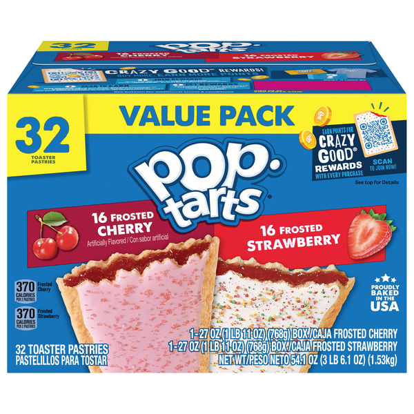 Pop-Tarts Frosted Toaster Pastries Variety Pack - 32 ct