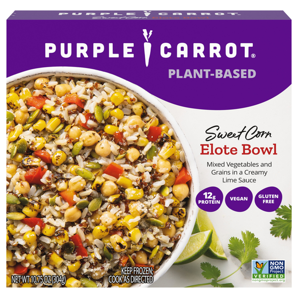 Purple Carrot Plant-Based Sweet Corn Elote Bowl Vegan Frozen Meal