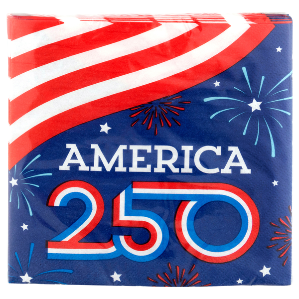 Smart Living Patriotic 2-Ply Lunch Napkins America 250