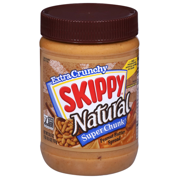 Skippy Natural Super Chunk Extra Crunchy Peanut Butter Spread