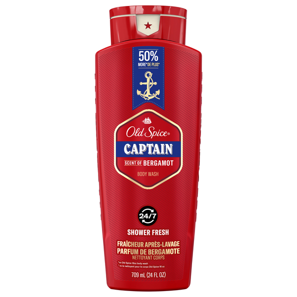 Old Spice Men Captain Scent of Bergamot Body Wash