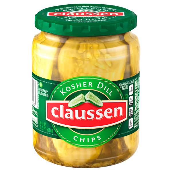 Claussen Kosher Dill Pickle Chips Refrigerated