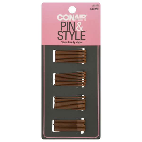 Conair Pin & Style Bobby Pins Brown