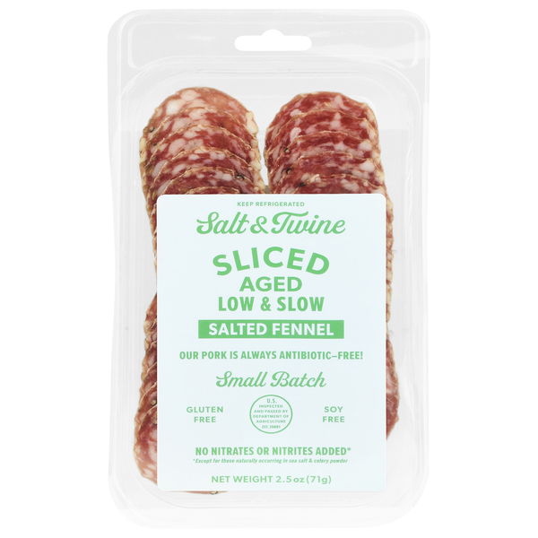 Salt & Twine Sliced Salted Fennel Salami