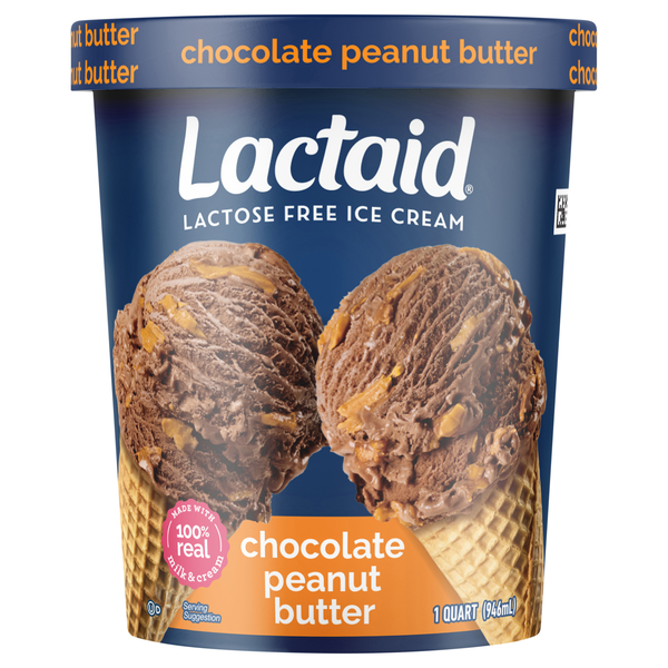 Lactaid Lactose Free Chocolate Peanut Butter Ice Cream