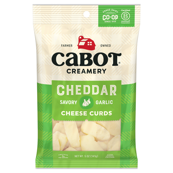 Cabot Creamery Savory Garlic White Cheddar Cheese Curds