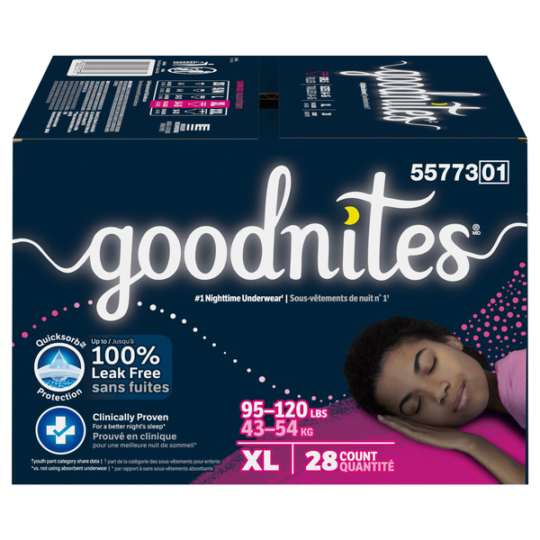 Save on GoodNites Girls XL Nighttime Underwear 95-140+ lb Order