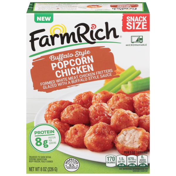 Farm Rich Buffalo Style Popcorn Chicken Frozen