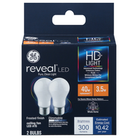 GE Reveal LED HD+ Light Bulbs Frosted Dimmable 40W