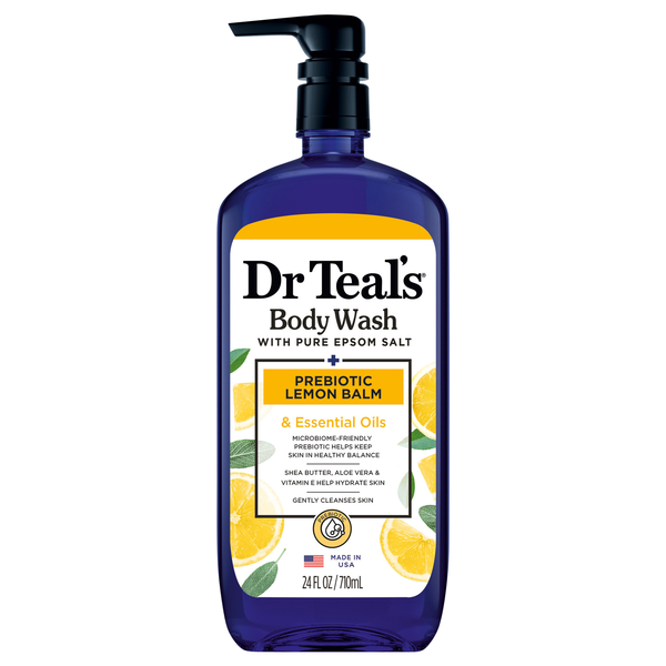 Dr. Teal's Prebiotic Lemon Balm & Essential Oils Body Wash