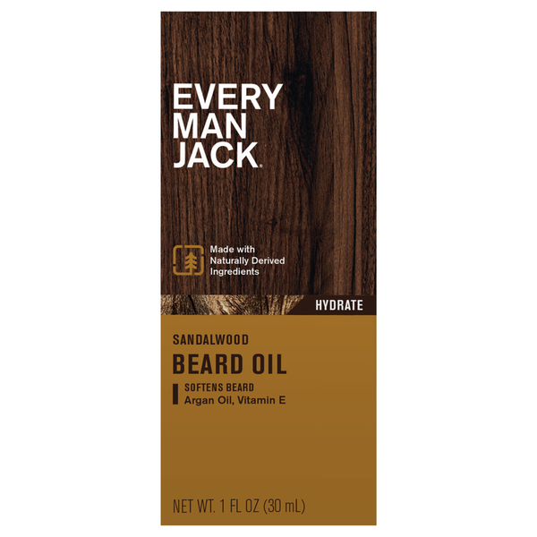 Every Man Jack Hydrating Beard Oil with Shea Butter Sandalwood