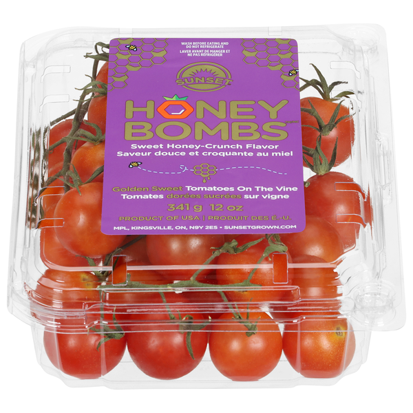 Sunset Honey Bombs Golden Tomatoes On The Vine