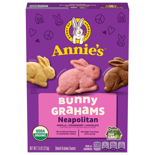 Annie's Organic Neapolitan Bunny Graham Crackers