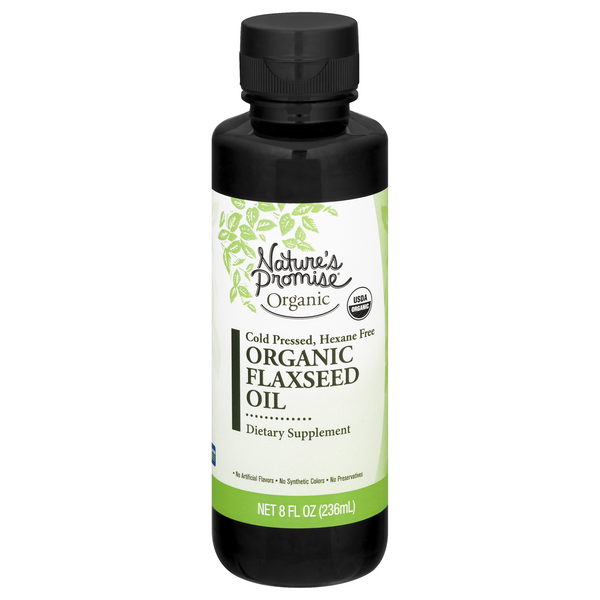Nature's Promise Organic Flaxseed Oil Cold Pressed Supplement