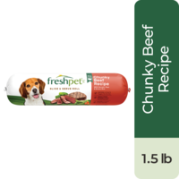 Freshpet Chunky Beef Recipe Slice/Serve Refrigerated Adult Dog Food