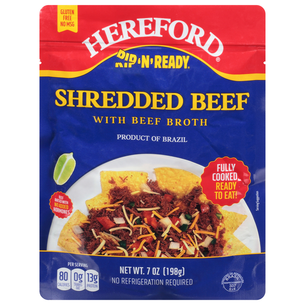 Save on Hereford Rip 'N' Ready Shredded Beef with Broth Order Online