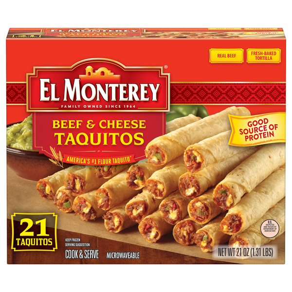 Save on El Monterey Taquitos Beef & Cheese 21 ct Order Online