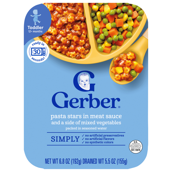 Gerber Toddler Pasta Stars in Meat Sauce