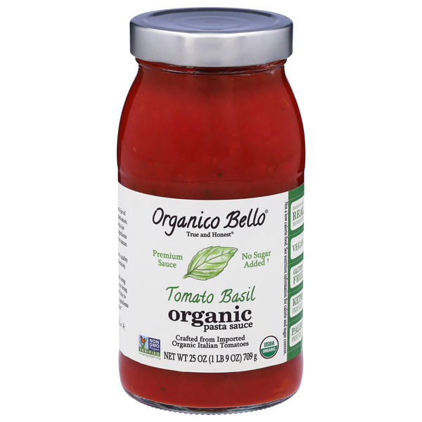 Organico Bello True & Honest Organic Tomato Basil Pasta Sauce