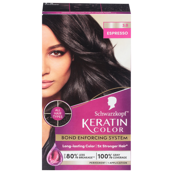 Schwarzkopf Keratin Color Permanent Hair Color Espresso 3.0