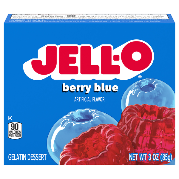 Jell-O Berry Blue Flavored Gelatin Dessert Mix
