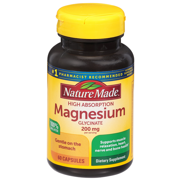 Save on Nature Made High Absorption Magnesium Glycinate 200 mg Capsules