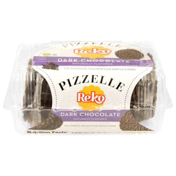 Reko Dark Chocolate Pizzelle Italian Waffle Cookies