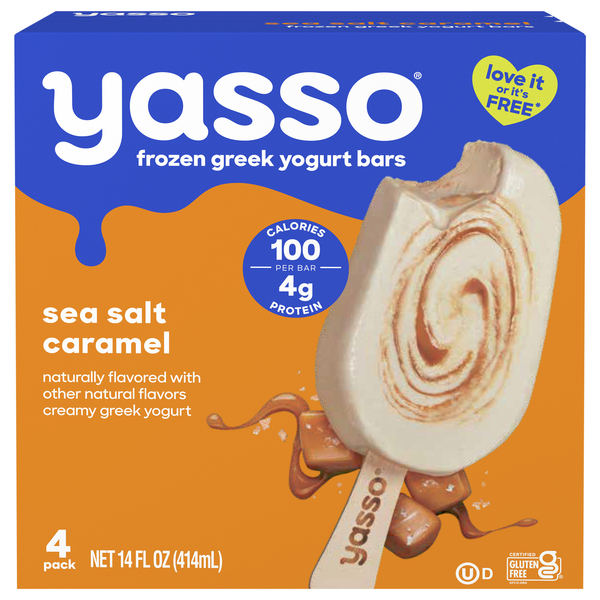 Yasso Sea Salt Caramel Greek Yogurt Bars - 4 ct