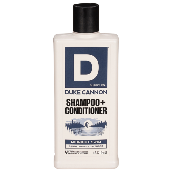 Duke Cannon Midnight Swim Sandalwood + Lavender Shampoo + Conditioner